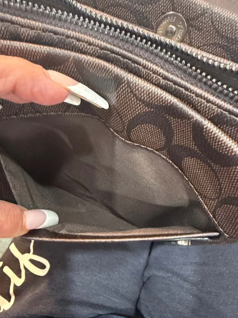 Brown Signature Messenger Crossbody‎ Bag